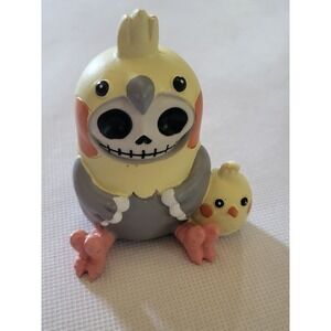 Furrybones Cheeky The Chicken Hen with Chick In Egg Skeleton Furry Bone Figurine